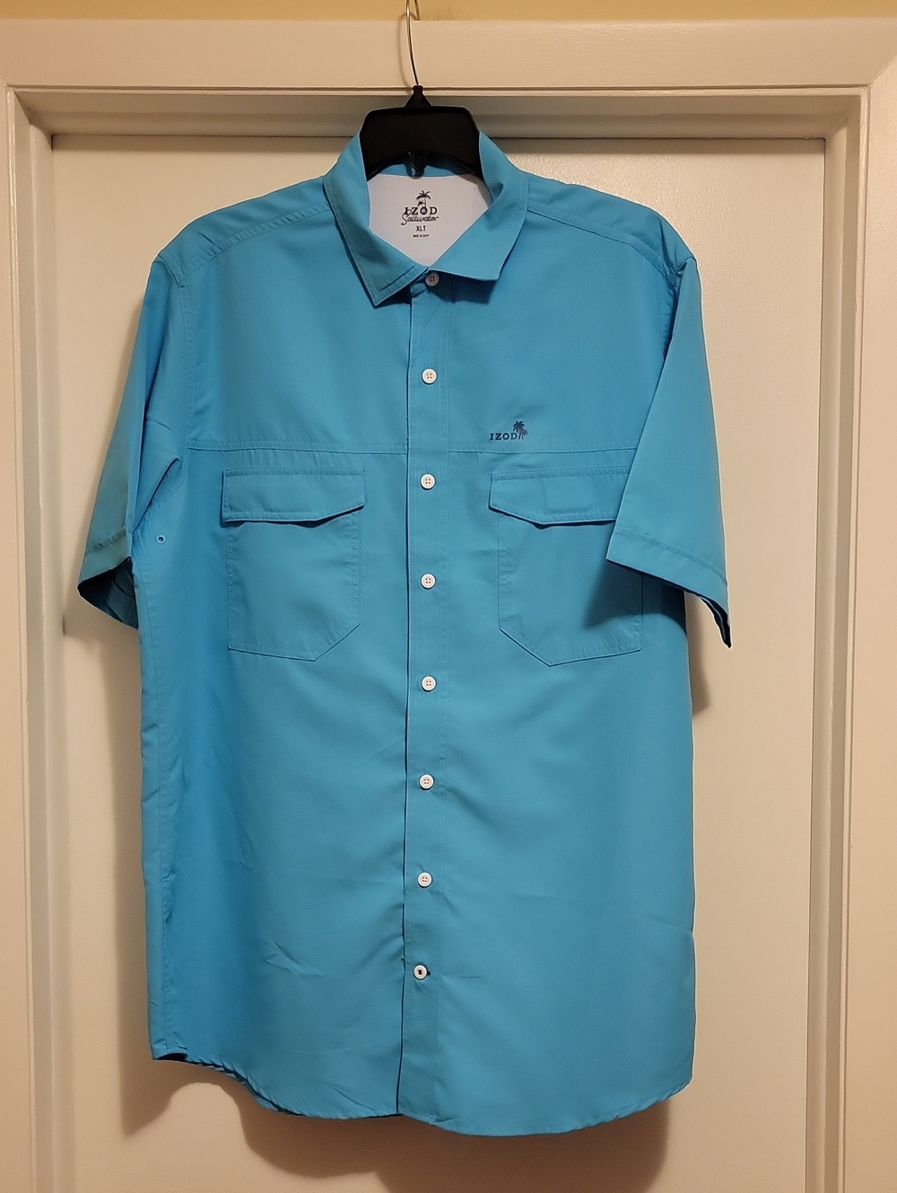 NWT: Izod Men's Saltwater Sunshield Ripstop Short Sleeve Shirt